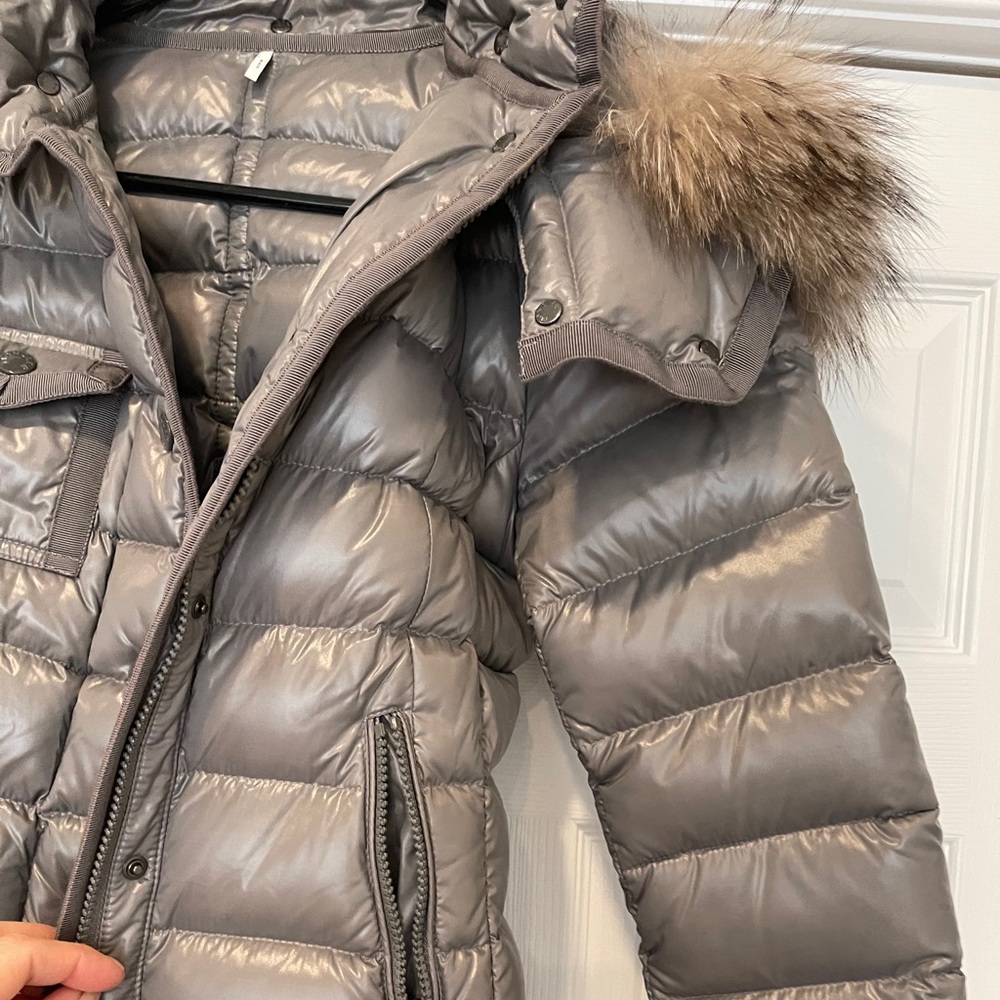 Moncler Puffer Coat with fur trim  hood
